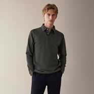 漢麻世家（HANP）HANP 高品羊毛連翻領(lǐng)長(cháng)T（灰色） 灰色  170/92A