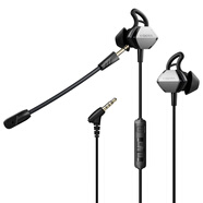 西伯利亞（XIBERIA）手游版入耳式有線(xiàn)游戲耳機3.5mm電腦手機吃雞電競音樂(lè )耳塞降噪插拔麥克風(fēng)全平臺兼容MG-2S鐵灰