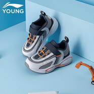 李寧童鞋兒童運(yùn)動(dòng)鞋男女小童春秋款魔術(shù)貼透氣時(shí)尚防滑耐磨休閑鞋 標(biāo)準(zhǔn)白/廣東藍(lán)-5 25碼