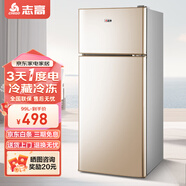 志高冰箱小型雙門(mén)迷你小冰箱 家用租房雙開(kāi)門(mén)電冰箱 節能兩門(mén)冰箱 99A189L香檳金-一級能效