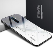 哲勒（ZHELE） oppoAce2手機殼renoace玻璃后殼全包邊防摔個性創(chuàng)意潮男女鏡面保護殼 【RenoACE】玻璃-漸變黑白-配膜