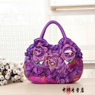 畅印 新款妈妈钥匙中包潮韩版小手提包帆布包蕾丝女包手机包女式包 紫色