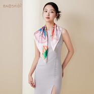 寶石蝶真絲小絲巾圍巾女休閑職業(yè)桑蠶絲原創(chuàng  )設計小方巾女生媽媽禮物禮盒 浪漫幻想