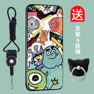班藍 蘋(píng)果6splus手機殼防摔硅膠iphone6plus手機套軟殼女男款圖案磨砂 怪獸公司 蘋(píng)果6plus【支架+掛繩】