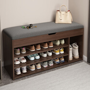 尋巧（SPERMEK） 換鞋凳家用門(mén)口穿鞋凳多用途試鞋凳現代簡(jiǎn)約儲物收納鞋柜 【三層帶靴位】80CM原野橡木色