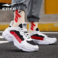 鴻星爾克男鞋運動(dòng)鞋男跑步鞋網(wǎng)面軟底網(wǎng)鞋官方男士休閑鞋子R 正黑/大學(xué)紅3241 40