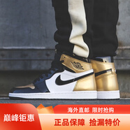 耐克（NIKE）新款男女鞋Air Jordan 1  AJ1籃球鞋高幫休閑板鞋DB5454-001 861428-007 黑金拼接 47.5