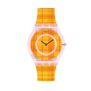 Swatch 斯沃琪瑞士手表 BIG BOLD星球系列禮盒款 著陸在即 男女石英表 燃情紗麗  SS08Z105