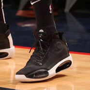 耐克（NIKE）男鞋 Air Jordan 34 Blue AJ34鏤空 冰藍(lán) 舒適籃球鞋 AR3240-001日食黑白 42.5