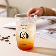 川島屋原創(chuàng  )高硼硅玻璃杯咖啡杯耐高溫喝水杯果汁牛奶杯 小狗玻璃杯500ml