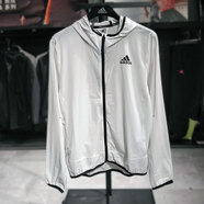 Adidas阿迪達(dá)斯男裝春季新款運(yùn)動(dòng)服休閑戶外連帽梭織風(fēng)衣夾克外套IM8806 GT8261-白色/梭織連帽 L /180/100A