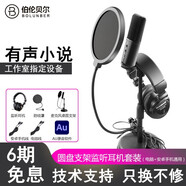 伯倫貝爾BL520X-USB電容麥克風(fēng)有聲書專用錄音設(shè)備專業(yè)小說喜馬拉雅手機話筒朗誦配音播音套裝主播錄音棚級 【入門款】配桌面支架+監(jiān)聽耳機
