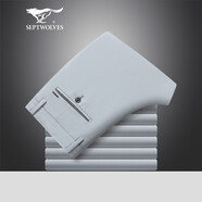 七匹狼休閑褲男直筒春夏款冰爽透氣男士長(cháng)褲子男裝寬松休閑百搭男式褲裝 102(深藍)-1294款 34