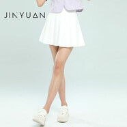 金苑（JINYUAN）高腰百褶裙女夏季新款小個(gè)子顯瘦短裙a字jk半身裙B232103 白色 S