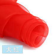 歐根紗布料面料 紗布黑色白色婚紗網(wǎng)紗批發(fā)透明硬紗薄紗 蕾絲布料 4號(hào)大紅(加密款)/1米價(jià)