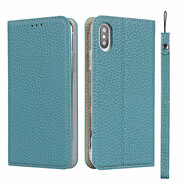 iCove蘋(píng)果12/13/11pro/max/SE3手機殼iphon8plus保護套真皮防摔 天藍 蘋(píng)果7P/8Plus