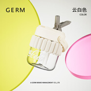 格沵（germ）可口可樂(lè)聯(lián)名款啵啵杯兒童玻璃水杯學(xué)生高顏值喝水杯可提 云白色400ml