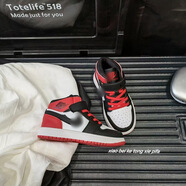 兒童鞋2025AJ爆款童鞋男女童高幫男女童鞋中大童運動(dòng)鞋皮面板鞋 黑紅加絨 35