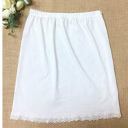 奧義馳夏季女馬面內(nèi)襯裙內(nèi)搭短裙襯裙防透防走光內(nèi)穿彈力半身裙打底裙 牛奶絲白色蕾絲短襯裙 均碼 40厘米左右裙長(zhǎng)