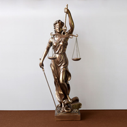 仿銅正義公平公正女神雕塑雕像司法院律師事務(wù)所天平法律擺件禮物 88厘米高正義女神