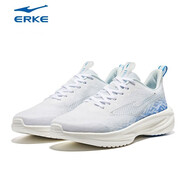 鴻星爾克（ERKE）紅星旗艦?zāi)惺颗懿叫蓍e輕便透氣網(wǎng)面鞋防滑減震舒適戶外慢跑鞋男 爾克白/深邃藍(lán) 006 44