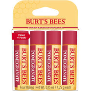 BURT'S BEES 伯特小蜜蜂 石榴保濕潤唇膏 無色 天然補(bǔ)水保濕滋潤 4.25g*4支裝