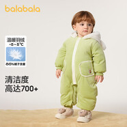 巴拉巴拉寶寶外出羽絨連體衣2024新生兒哈衣爬服冬裝天鵝絨潮208424120214