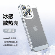 RNX適用蘋果15手機(jī)殼iPhone16promax電鍍網(wǎng)格12透氣散熱11/13MINI輕薄防摔14Plus全包XR自帶鏡頭膜 【氣質(zhì)銀】電鍍散熱網(wǎng)格帶鏡頭膜 蘋果13