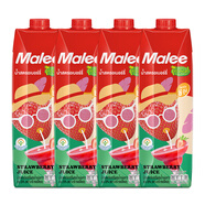 瑪麗（MALEE）泰國進口果汁飲料 草莓汁復(fù)合果汁大瓶餐飲聚會飲品1L*4瓶