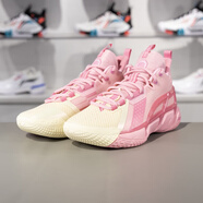 李寧2024秋季反伍4男子反光輕量高回彈中幫籃球外場鞋ABFU015 鳳仙粉/淡奶黃ABFU015-2 43