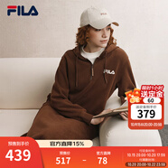FILA 斐樂官方連衣裙2025年秋季新品長款連帽打底衛(wèi)衣長裙子 復(fù)古咖-DK 2XL 180/96A/XXL