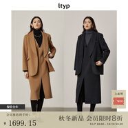 旅途原品ltyp 900G100%羊毛雙面呢兩件套毛呢西裝/背心連衣裙套裝 經(jīng)典駝（西裝+V領(lǐng)背心裙） M