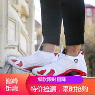 耐克（NIKE）男鞋女鞋 Air Jordan 14 AJ14 運動耐磨減震籃球鞋海外直郵 487471-487524-100 白紅 40 女