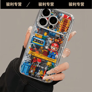 葉余適用于vivox100pro手機殼x90x80/70/x60潮款3D馬里奧Y100/Y78全包 銀色積木馬里奧SJ電鍍新視窗 VIVOY35