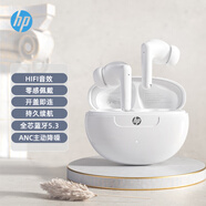 惠普（HP）HD1真無線藍牙5.3耳機 入耳式 適用蘋果安卓手機主動降噪音樂游戲耳機 蘋果白