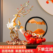 歐梵普（oufanpu）喬遷之喜禮物搬家開業(yè)禮品創(chuàng)意鹿輕奢電視柜客廳玄關流沙畫擺件 一鹿高升事事如意流沙擺件 【福鹿發(fā)財，節(jié)節(jié)高升】