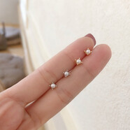 玖維婭925銀針珍珠耳環(huán)女新款閃鉆氣質(zhì)韓國個(gè)性簡(jiǎn)約百搭耳釘網(wǎng)紅潮人耳飾品 JYD016珍珠迷你耳釘銀色
