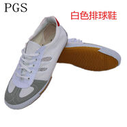 加大碼男排球鞋白色帆布鞋武術訓練鞋晨練鞋網(wǎng)鞋學生白球鞋膠鞋 白色 通達環(huán)球白排球鞋 45