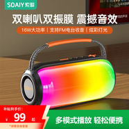 索愛(ài)（soaiy）家用k歌唱歌話(huà)筒一體麥克風(fēng)藍(lán)牙音箱戶(hù)外便攜小型廣場(chǎng)舞音響 FM電臺(tái)收音 SD-65