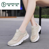 啄木鳥(niǎo)2024新款女鞋運動(dòng)鞋夏季鏤空透氣單網(wǎng)鞋跑步鞋輕便軟底旅游休閑鞋 米色【鏤空單網(wǎng)】Z916 36