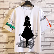 洛必達(dá)紫羅蘭花園衣服男女新款夏季二次元?jiǎng)勇苓呣睜柪蛱囟绦鋞恤 (圖13) L