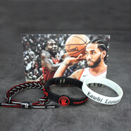 貴嬌兒（GUIJIAOER）nba籃球手環(huán)全明星運動手繩夜光硅膠手環(huán)編織腕帶 倫納德手繩三件套+球星賀卡