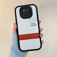 佩諾（PINO） 小米紅米Note9手機殼Redmi note9保護套5G復(fù)古豎紋硅膠防摔軟殼潮男女款個性時尚外殼 紅米note9 5G版 【啟-大眼睛】黑底米奇
