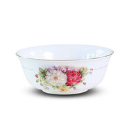 點(diǎn)特歐式高檔唐山骨瓷餐具碗碟套裝家用陶瓷高腳飯碗湯碗盤子面碗結(jié)婚 6英寸面碗