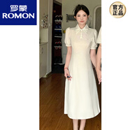 羅蒙（ROMON）情侶裝一裙一衣夏季2025新款感Polo連衣裙短袖T恤韓版顯瘦潮 灰色連衣裙 L