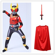 樹(shù)奈奈 假面騎士cos服 圣誕節假面騎士build衣服套裝鎧甲勇士衣服兒童 紅色假面騎士贈頭套+武器+披風(fēng) 120