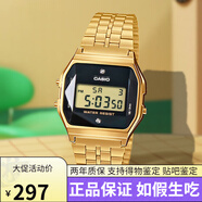 卡西歐（CASIO）反顯防水潮流復(fù)古小方塊情侶表A168WGG-1A/1B A168WA-1DF 電子表 A-159WGED-1DF菱形鏡面35MM表盤