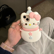 萌續(xù)適用iphone15Promax手機(jī)殼立體可愛(ài)雪人16promax美樂(lè)蒂Kitty貓防摔硅膠殼蘋(píng)果14Pro卡通創(chuàng)意12女生 立體硅膠【雪人kt】 iPhone 16