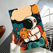 稻草屋適用iPad11代保護套Air7 11英寸平板保護殼air5蘋(píng)果新款mini7防摔9代10.2外殼全包A16皮套pro11 M5 懷抱月球宇航員+鋼化膜 iPad Pro 2022/2021 (