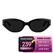 GENUINE MINISTERGM墨鏡男女同款太陽鏡貓眼顯瘦眼鏡戶外防曬明星情侶情人節(jié)禮物 GM-Jason（黑灰鏡片）